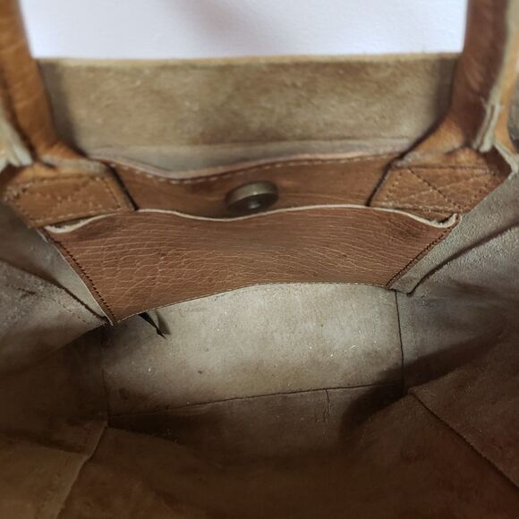 Artisan Made Genuine Leather Hobo Handbag Medium Brown Crossbody Purse PO Fair - Picture 5 of 12